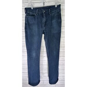 Levi's Mens 511 Straight Leg Jeans 33 X 30 Dark Blue Denim Wash Rugged